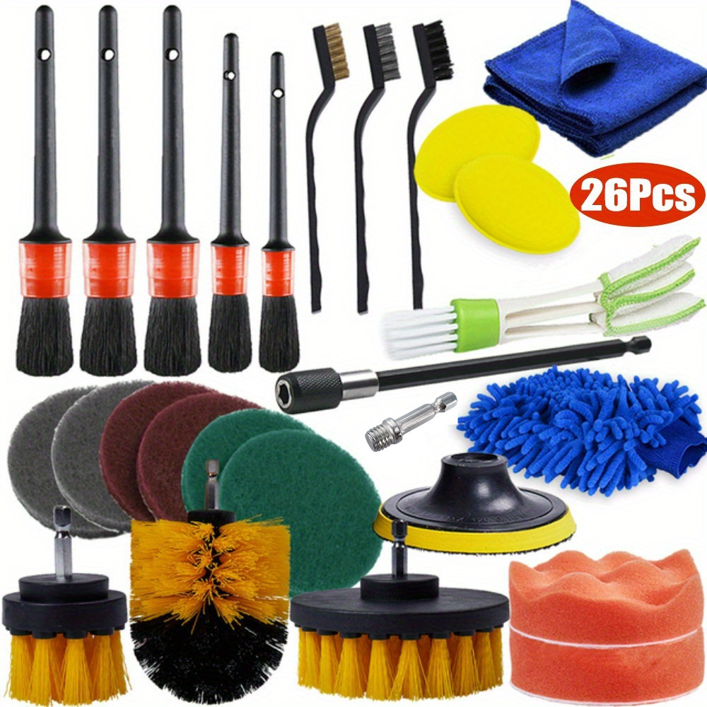 Power Tools List - 26/17/13/5Pcs Detailing Brush Set Car Cleaning