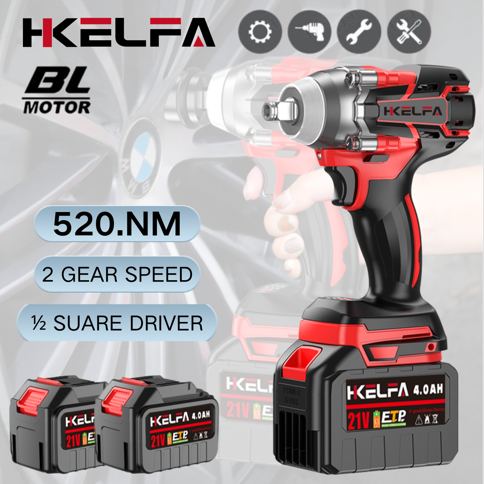 HKELFA 520 N.M Impact Wrench E - Combo Power Tools recension och pris