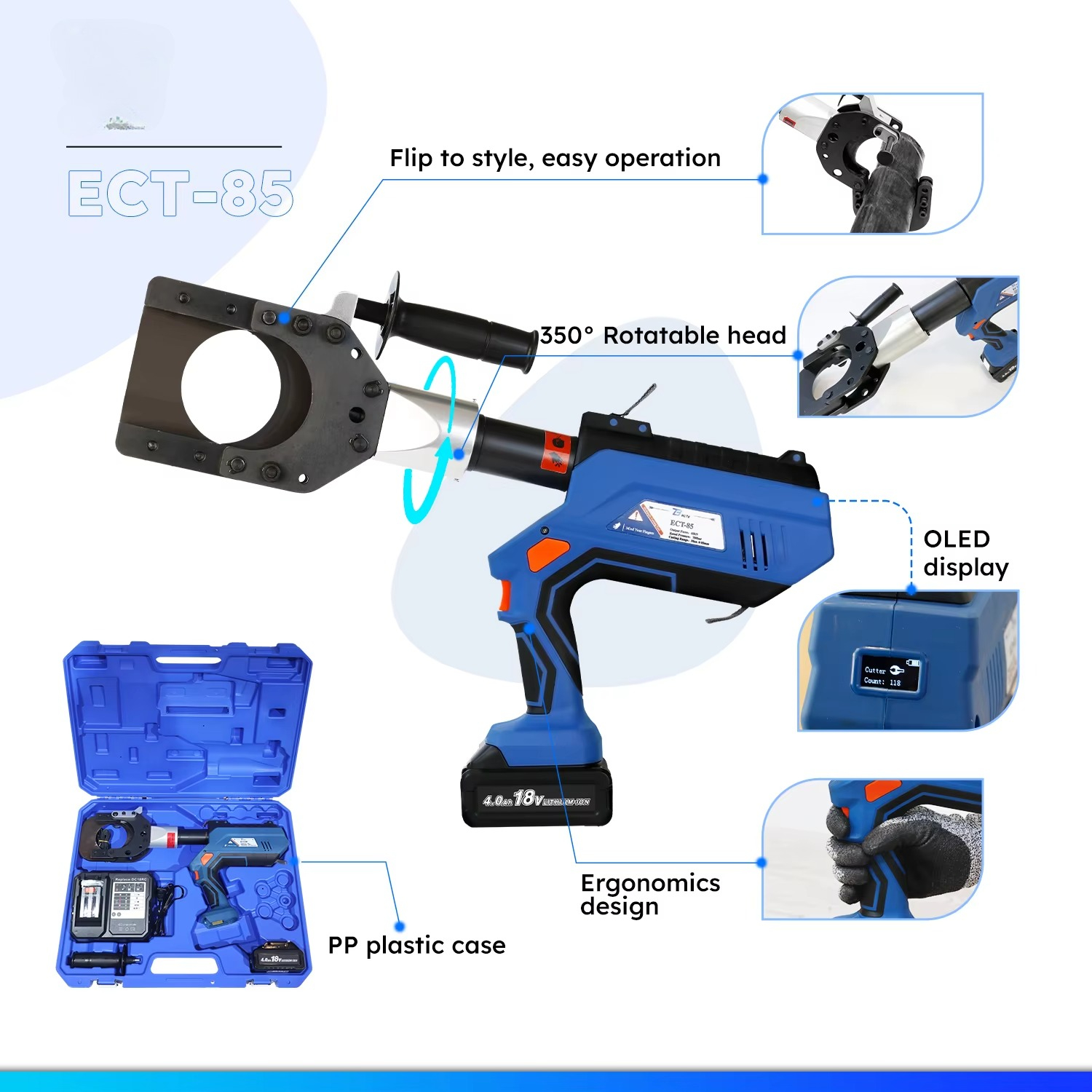 ECT-85 Powerful 85mm OEM Facto - Power Tools Battery recension och pris