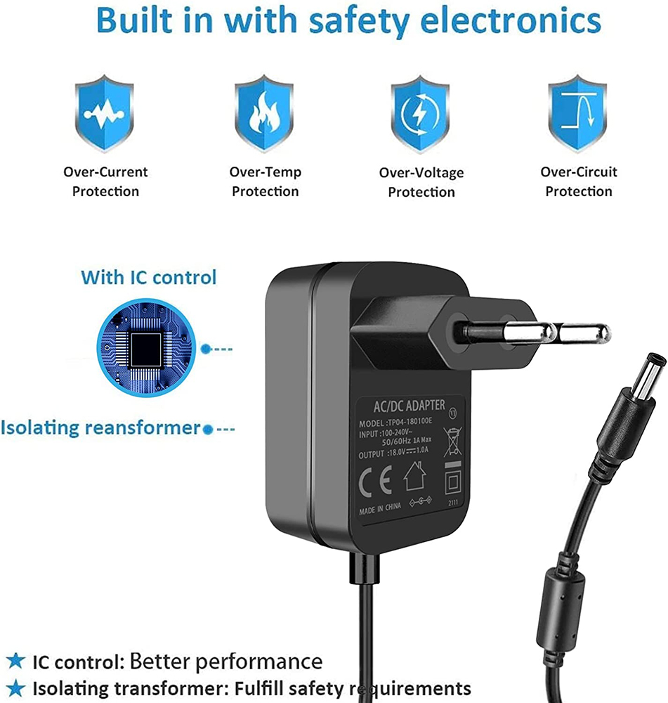 18V 1A Power Supply Adapter AC - Power Tools List recension och pris