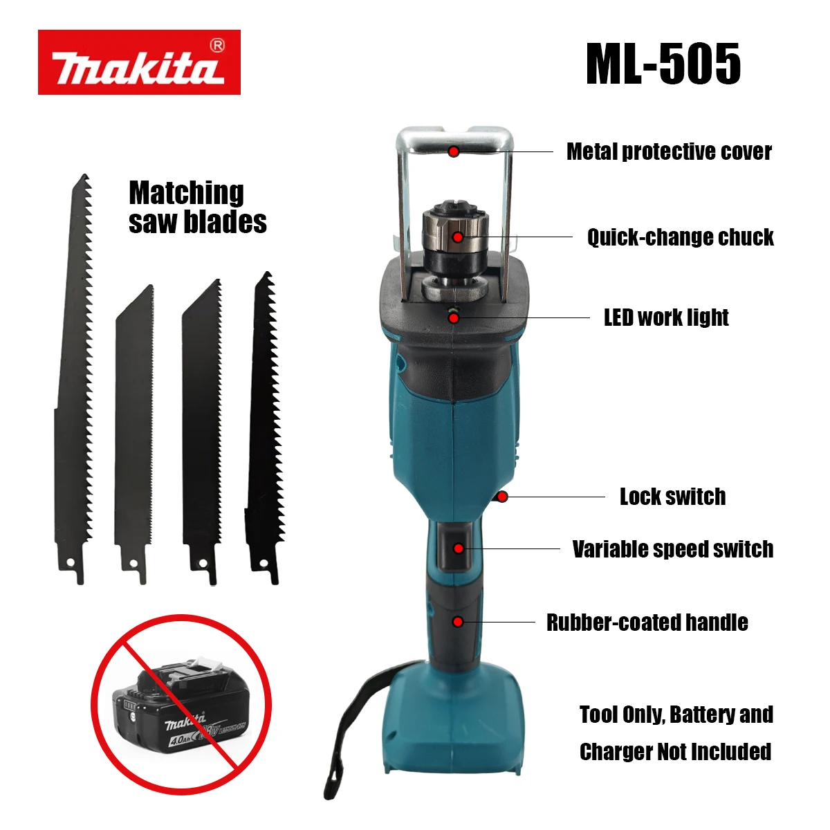 Makita Cordless Electric Recip - Reciprocating Saw Cordless recension och pris