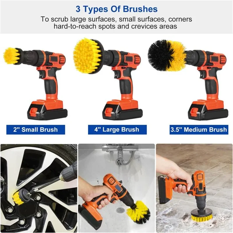 3 pcs/set drill brush set powe - Power Tools List recension och pris
