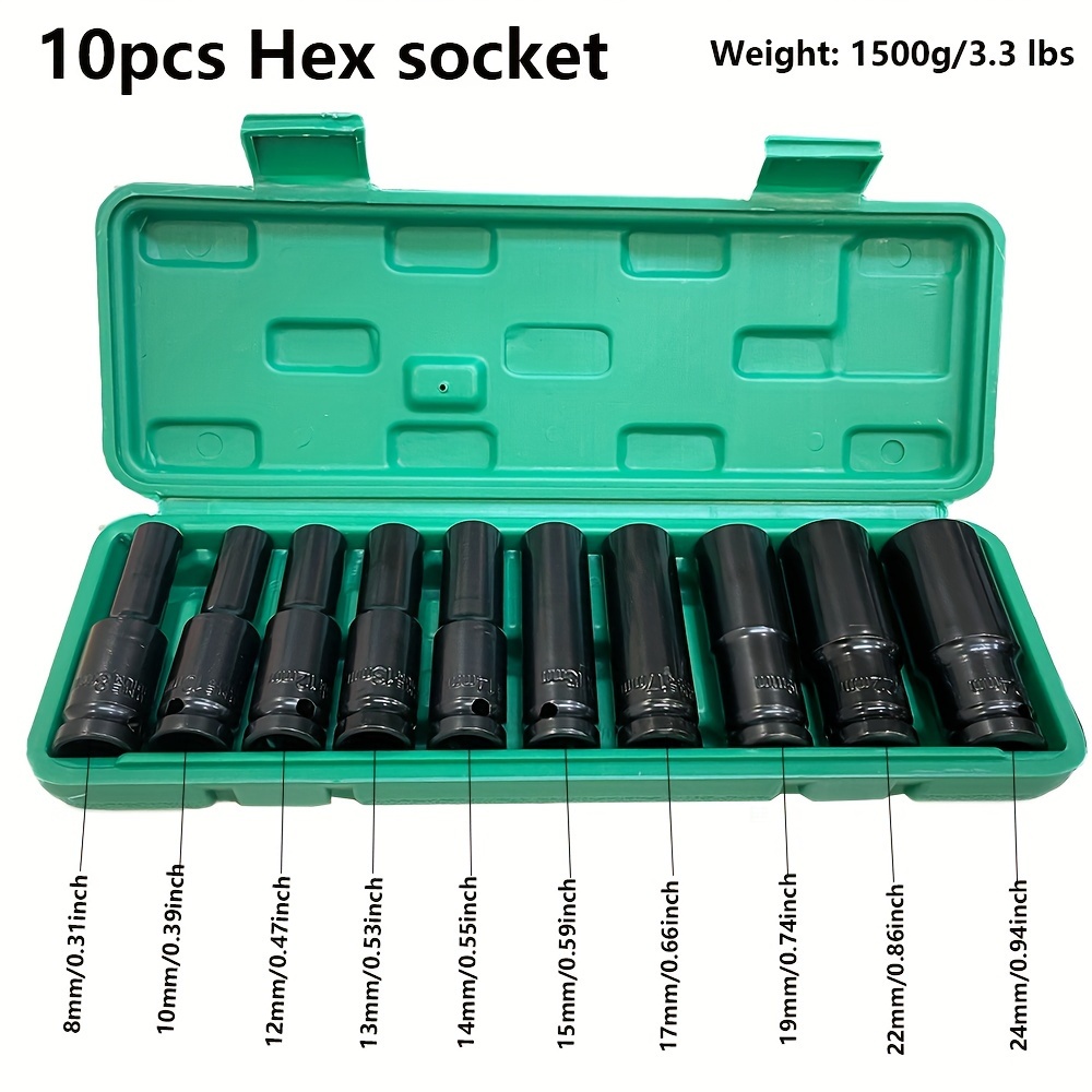 10pcs 1/2 Inch 8-24mm Power So - Power Tools List recension och pris